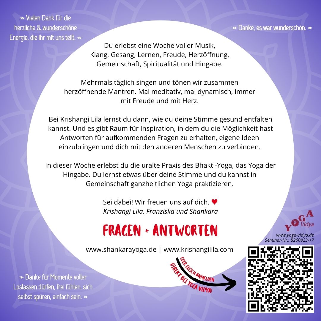 Bhakti-Voice-Intensive | Stimme und Herz im Einklang