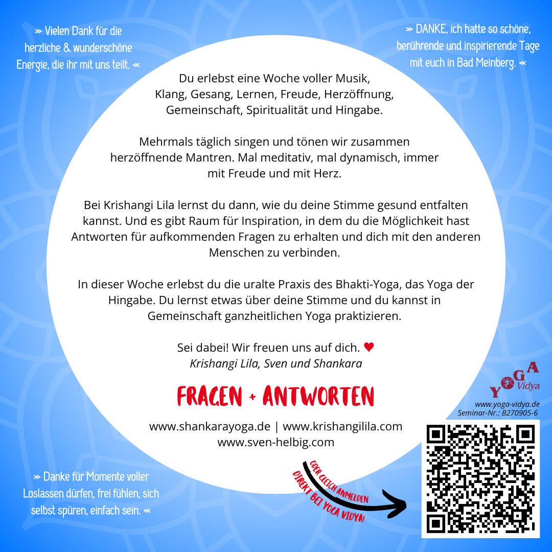 Bhakti-Voice-Intensive | Stimme und Herz im Einklang