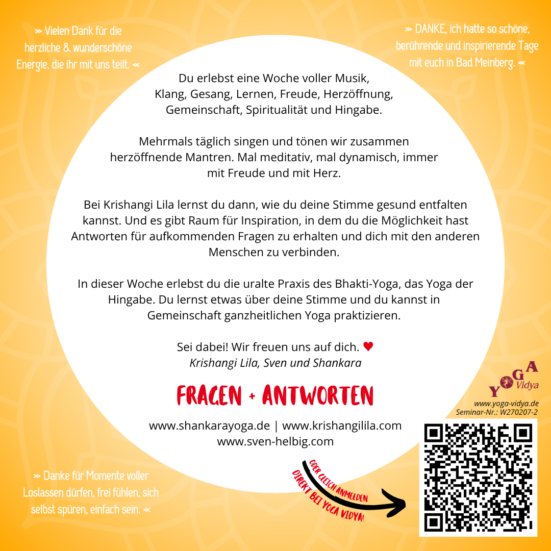 Bhakti-Voice-Intensive | Stimme und Herz im Einklang